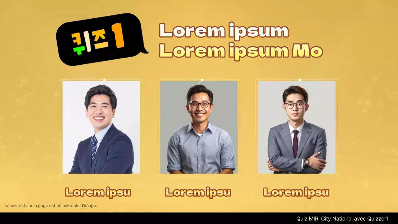 Une collection de jeux télévisés jaunes d'inspiration rétro