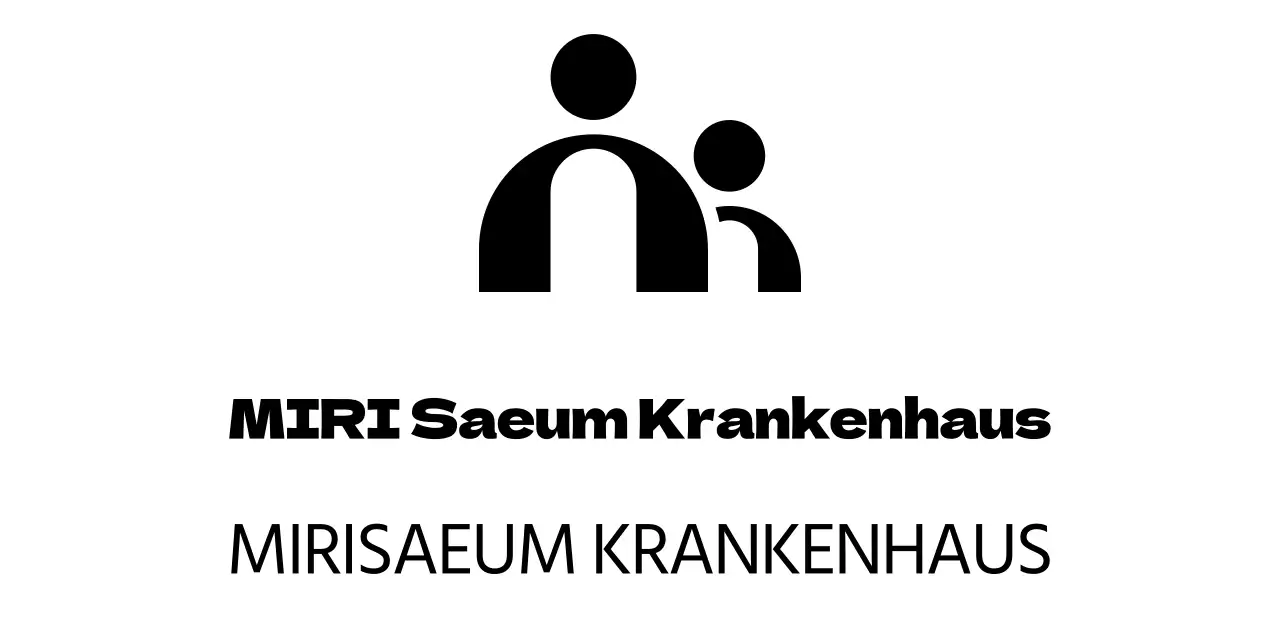 Krankenhauslogo mit einem einfachen Illustrationskonzept