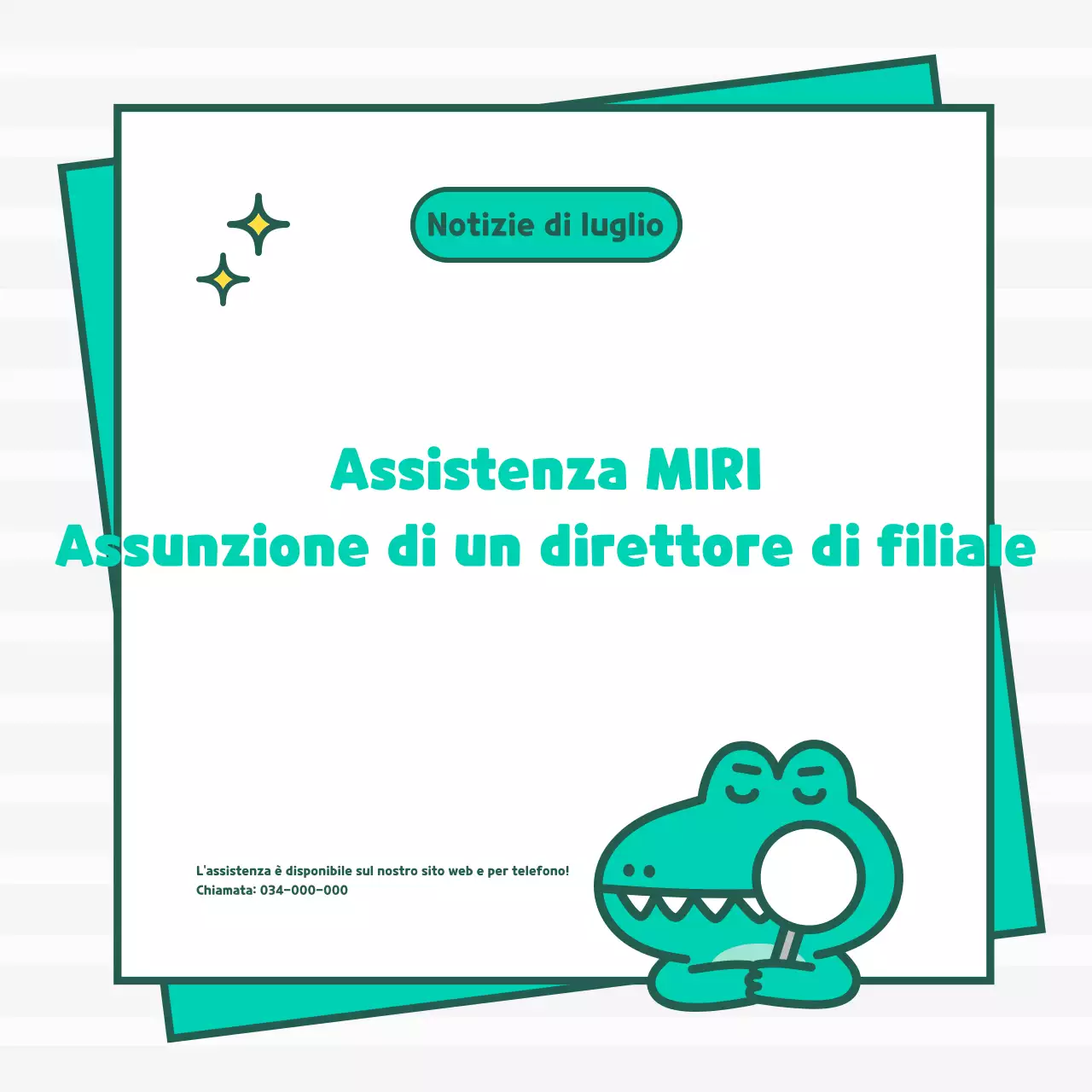 Annunci di lavoro kitsch in bianco e menta