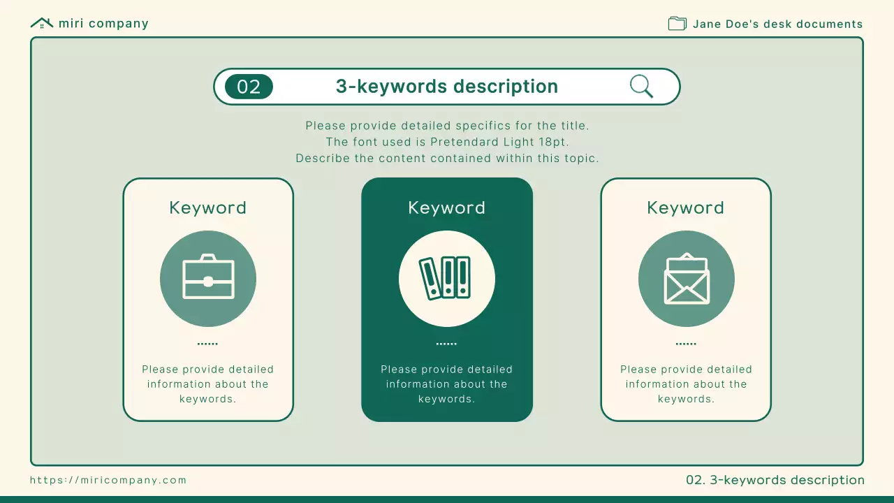 그린 미니멀 오피스 문서 공지 프레젠테이션