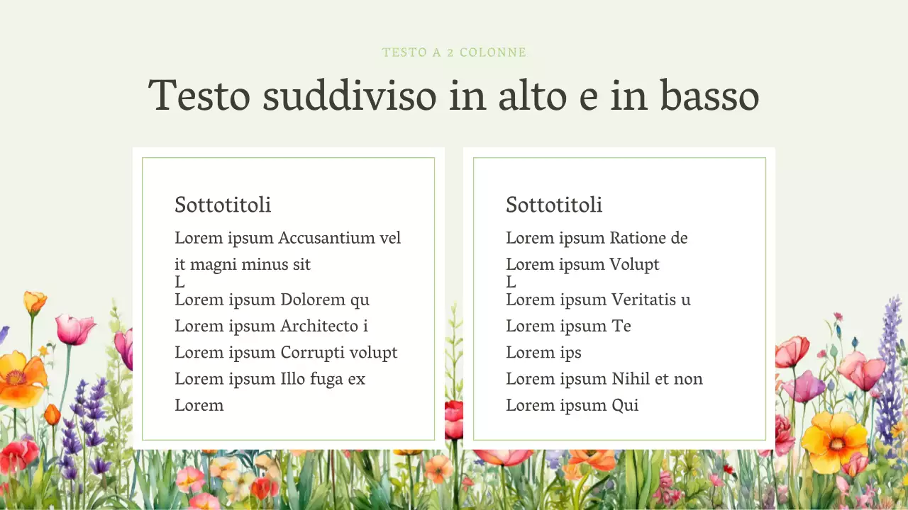 Lussuosi fiori estivi in presentazione chartreuse