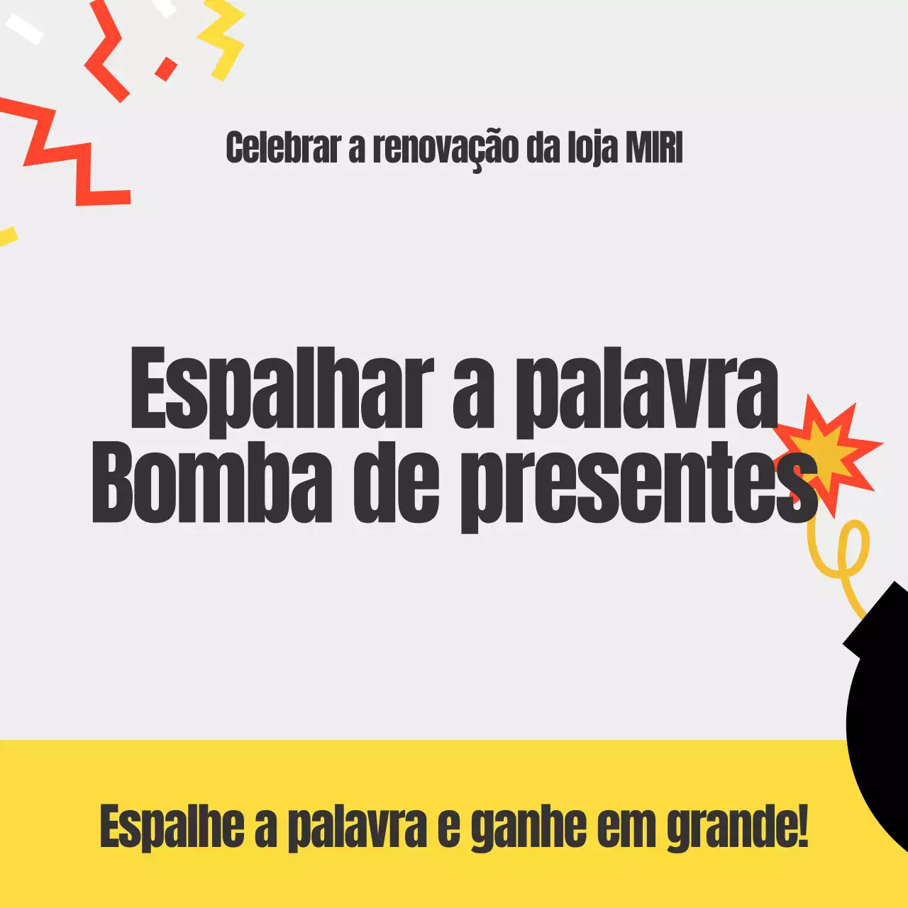 Anúncio de um belo evento de fundo amarelo para passar a palavra