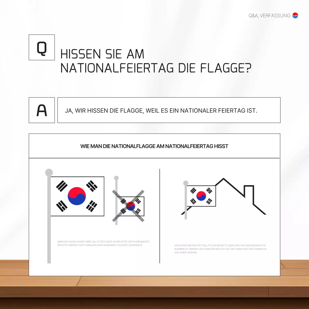 Weiß und Braun für einen modernen Verfassungstag