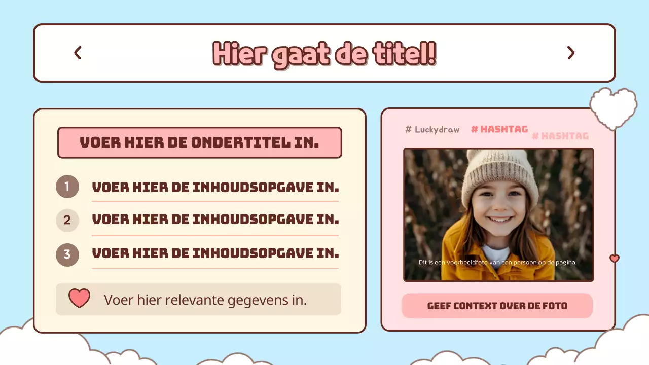 Schattig lichtblauw en roze inleidend lesmateriaal