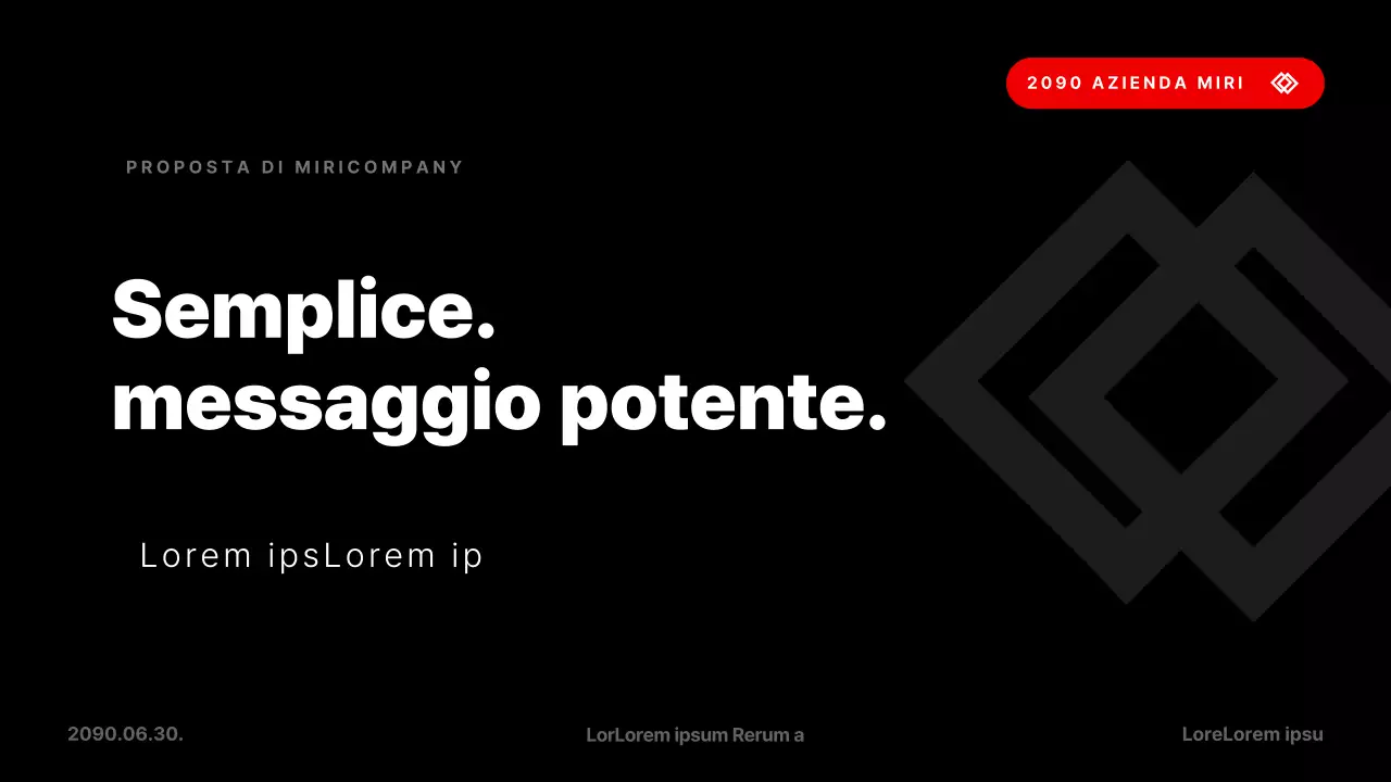 Semplice presentazione aziendale in rosso e nero