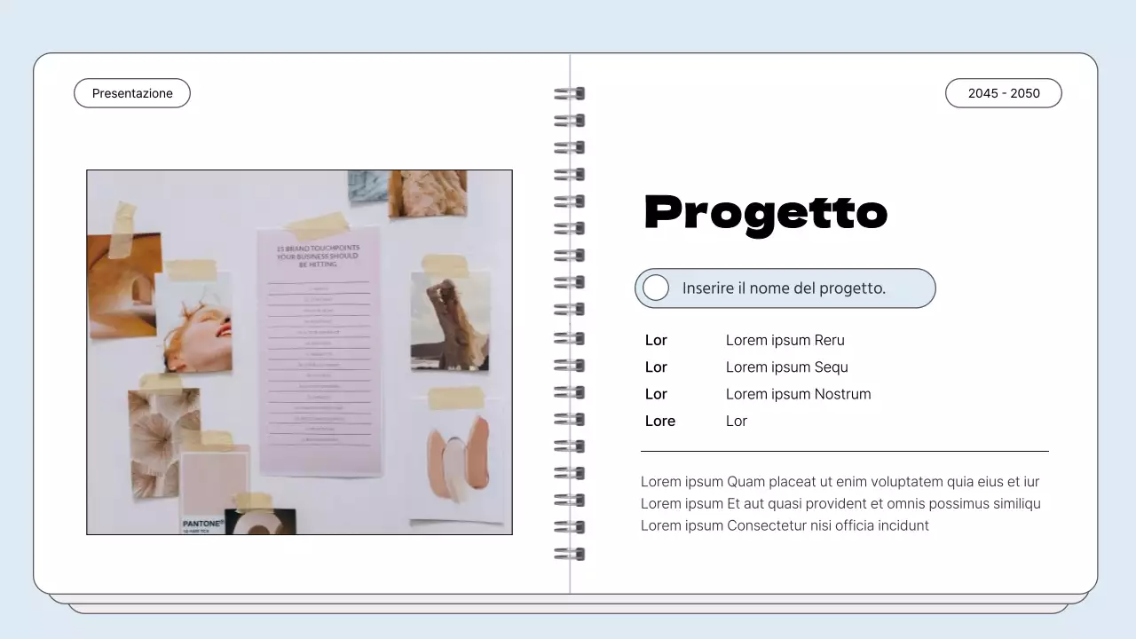 Portafoglio con cornice semplice in azzurro