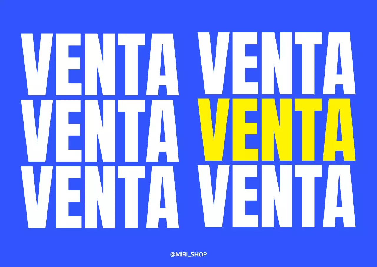 Un cartel tridimensional para una venta en colores fríos