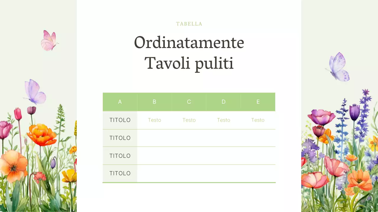 Lussuosi fiori estivi in presentazione chartreuse