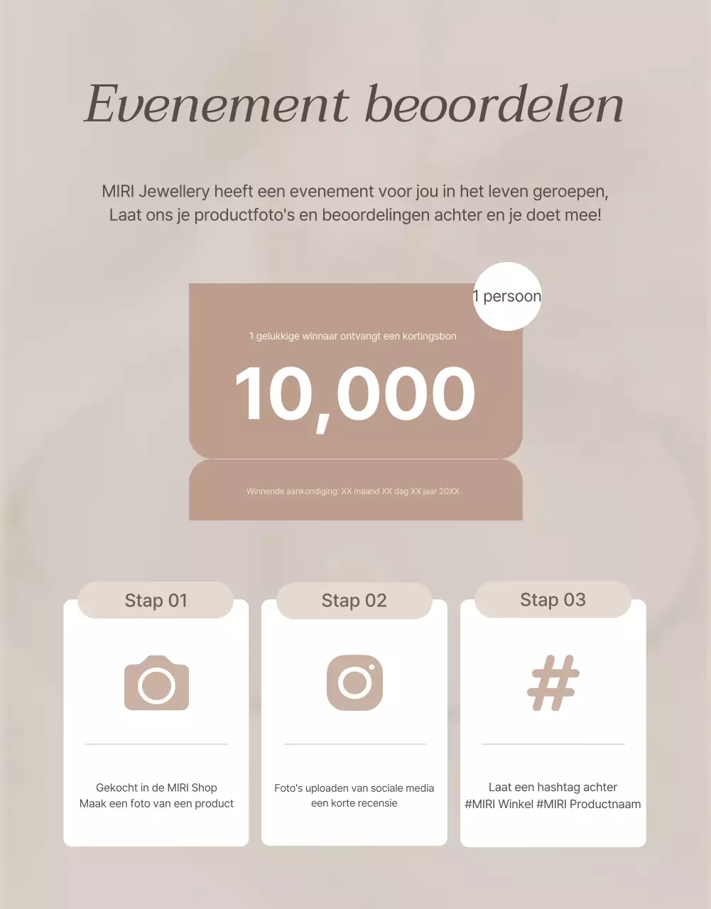 Promoot uw pagina met juwelenreviews in bruin en beige