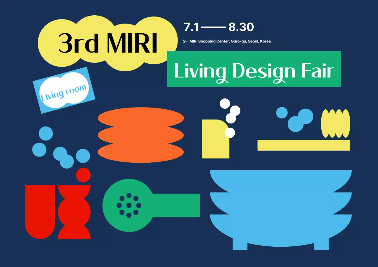 Pameran Desain Hidup dengan grafis furnitur sederhana