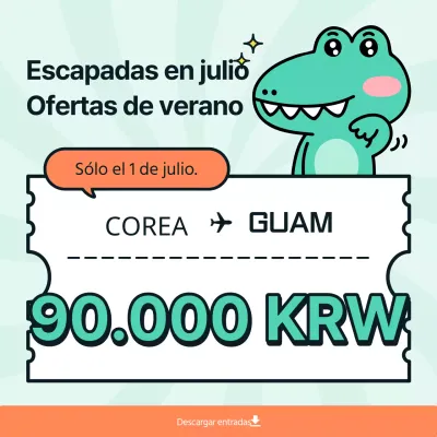 Promocione ofertas de vuelos kitsch de verano en verde y blanco