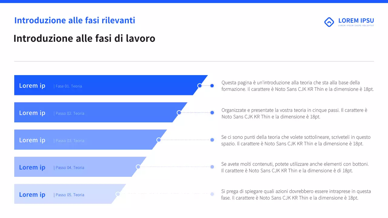 Materiale semplice per la formazione degli insegnanti in blu e nero