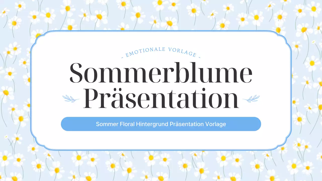 Einfache Sommerblumen in hellblauer und gelber Aufmachung