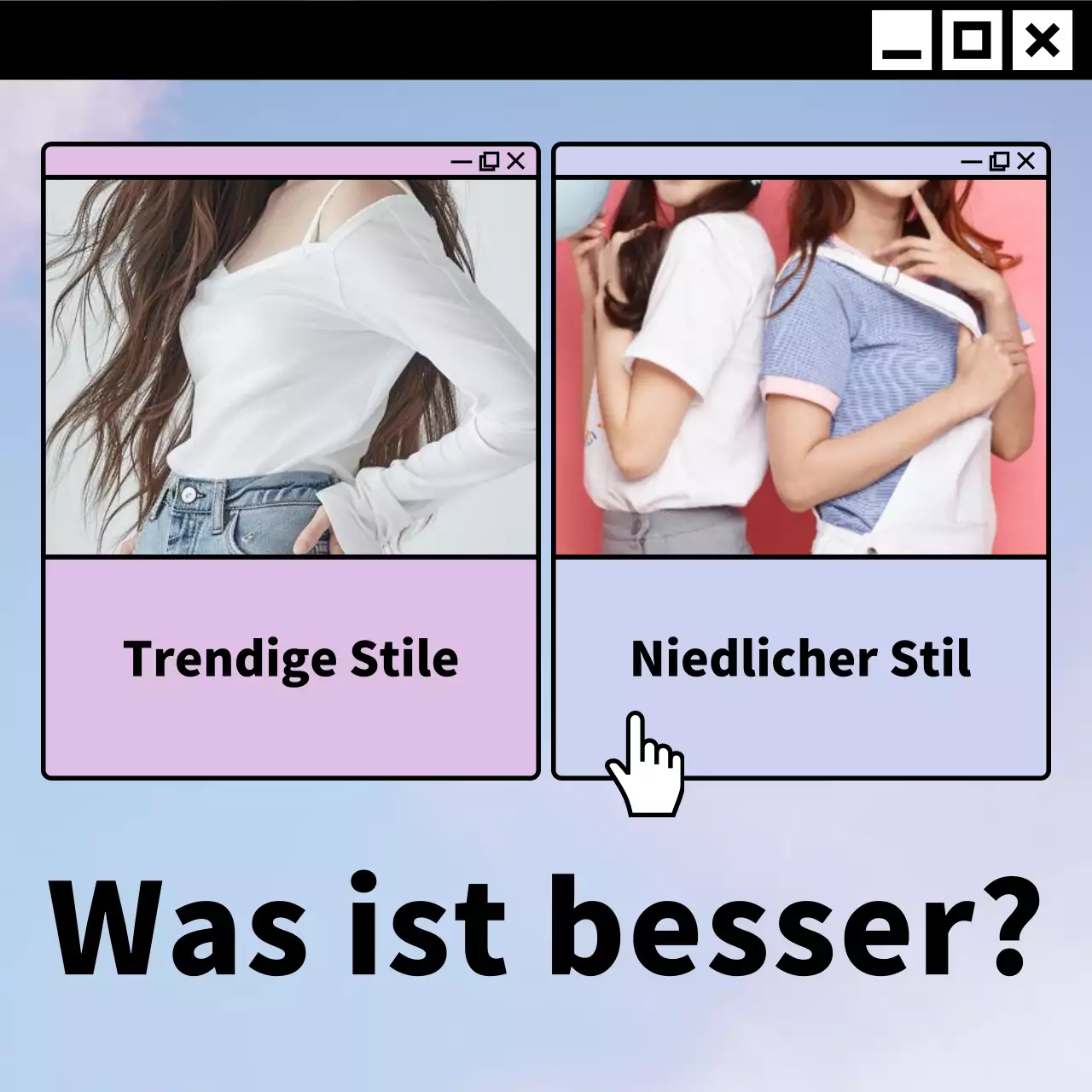Hellviolette und rosafarbene Cyber-Kleidung - Erklärung zur Information der Öffentlichkeit.