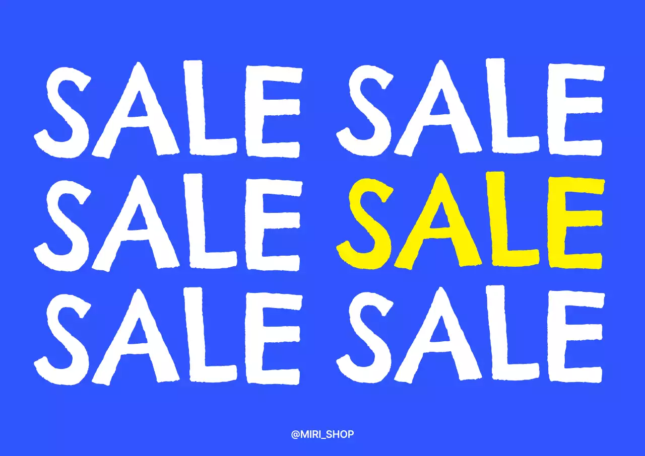 시원한 색감의 세일 안내 입체 포스터