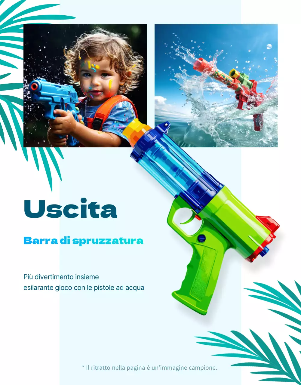 Promuovete un evento con articoli estivi vintage in azzurro