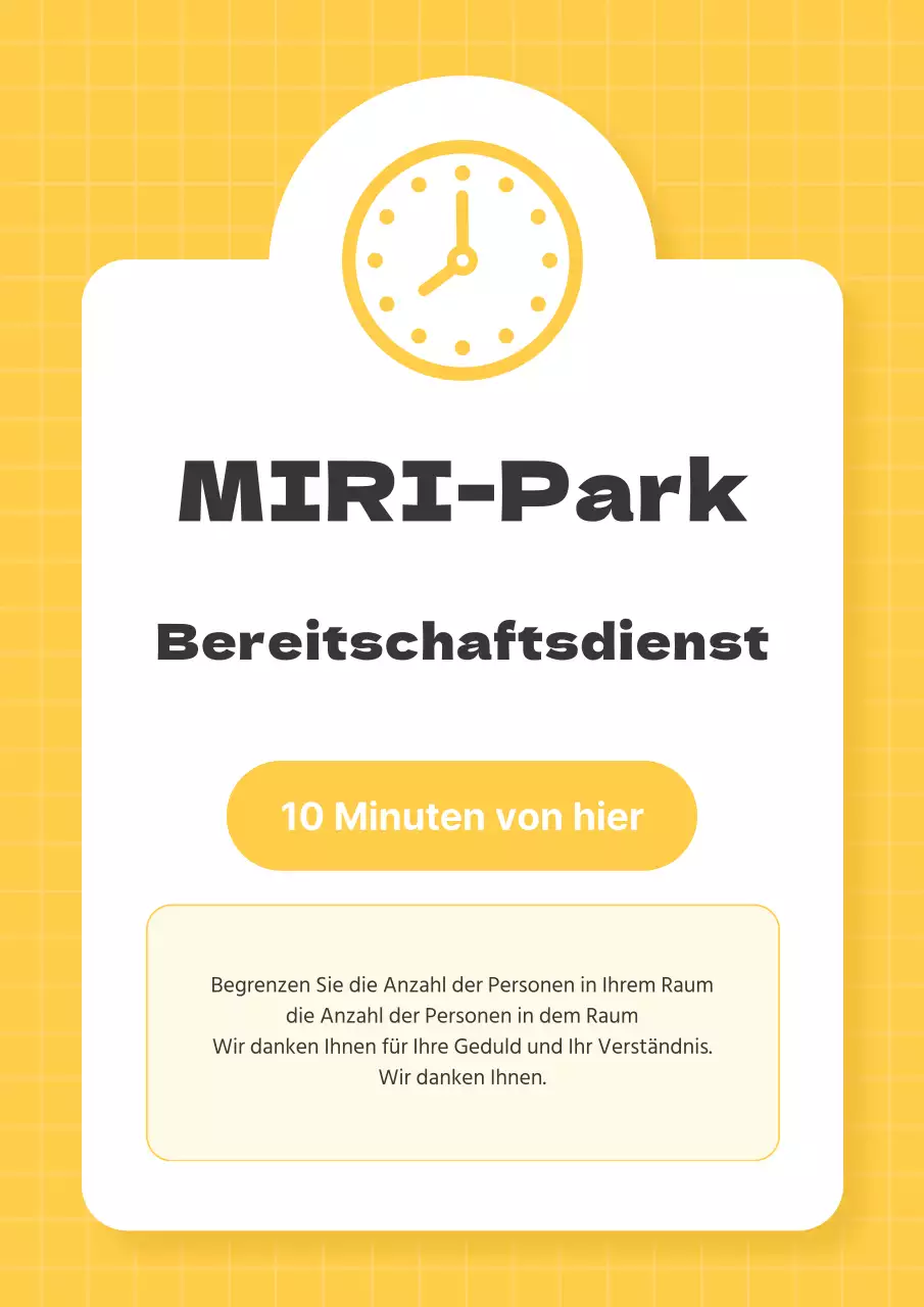 Einfache gelbe und weiße Warteankündigungen