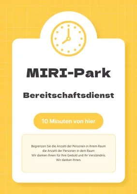 Einfache gelbe und weiße Warteankündigungen