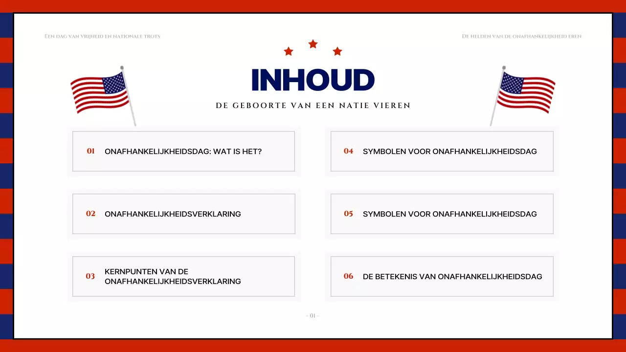 Moderne 4 juli middelen in rood en marineblauw