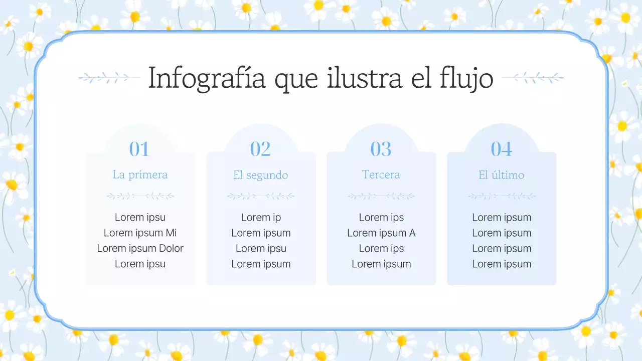 Sencillas flores de verano en presentación azul claro y amarillo
