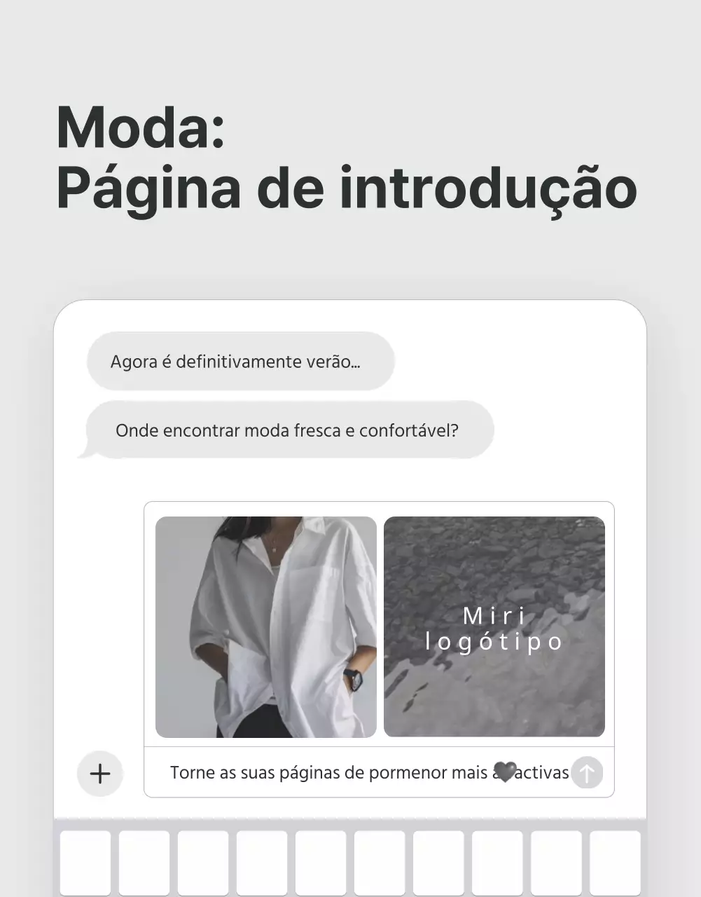 Promova a sua página de introdução num centro comercial moderno em cinzento e azul claro