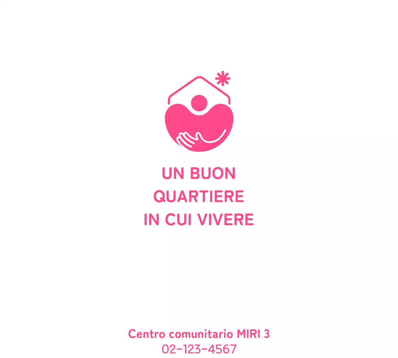 Logo del centro benessere con illustrazione di un abbraccio