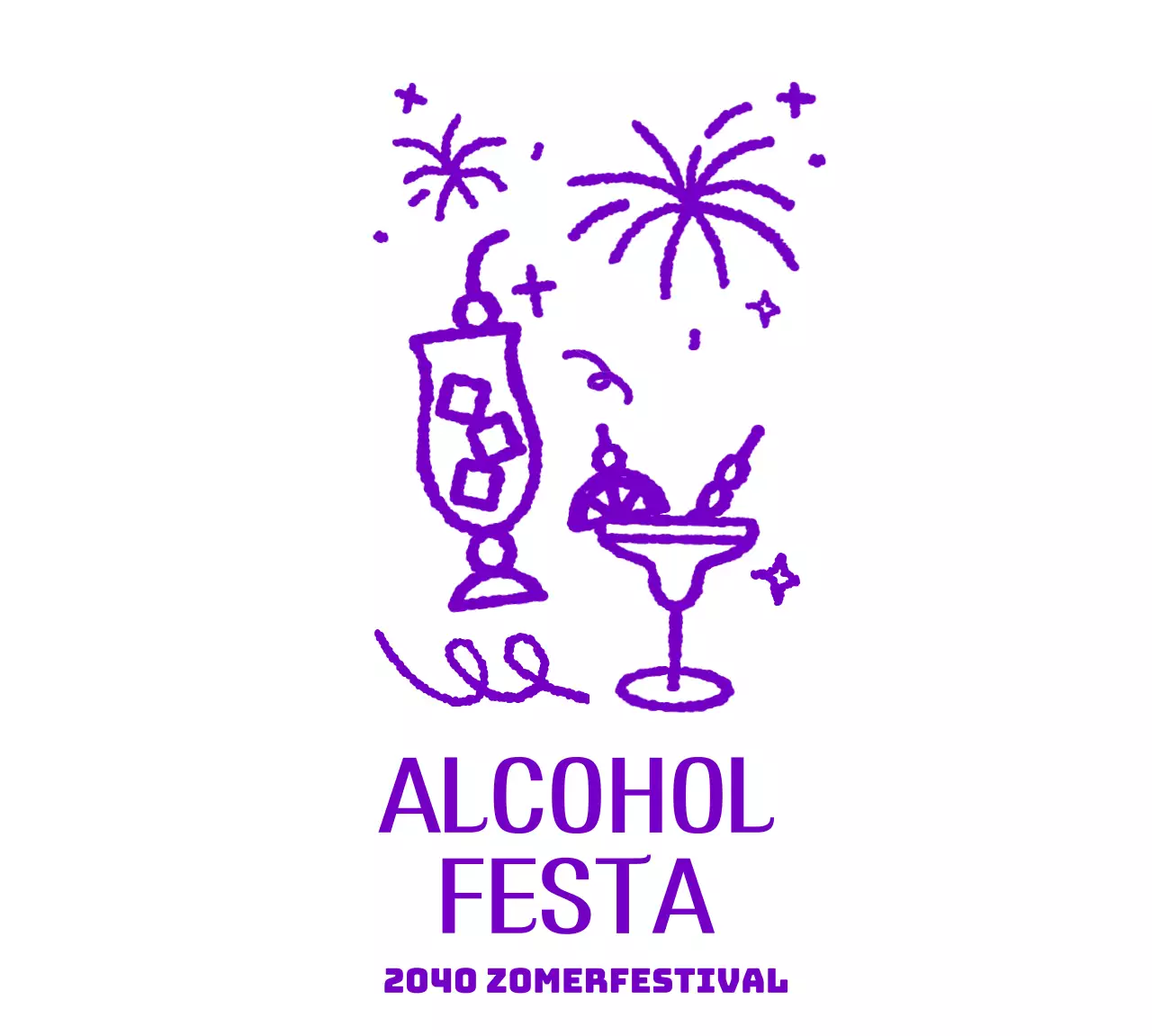 Festival merchandise met graffiti op verschillende gevormde drinkglazen