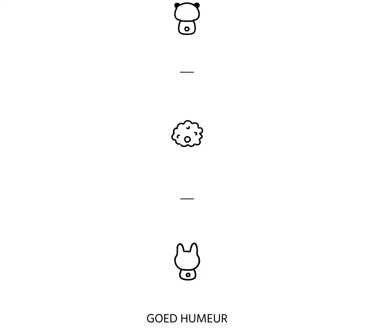 Leuke cafe merchandise met illustraties van dieren van achteren