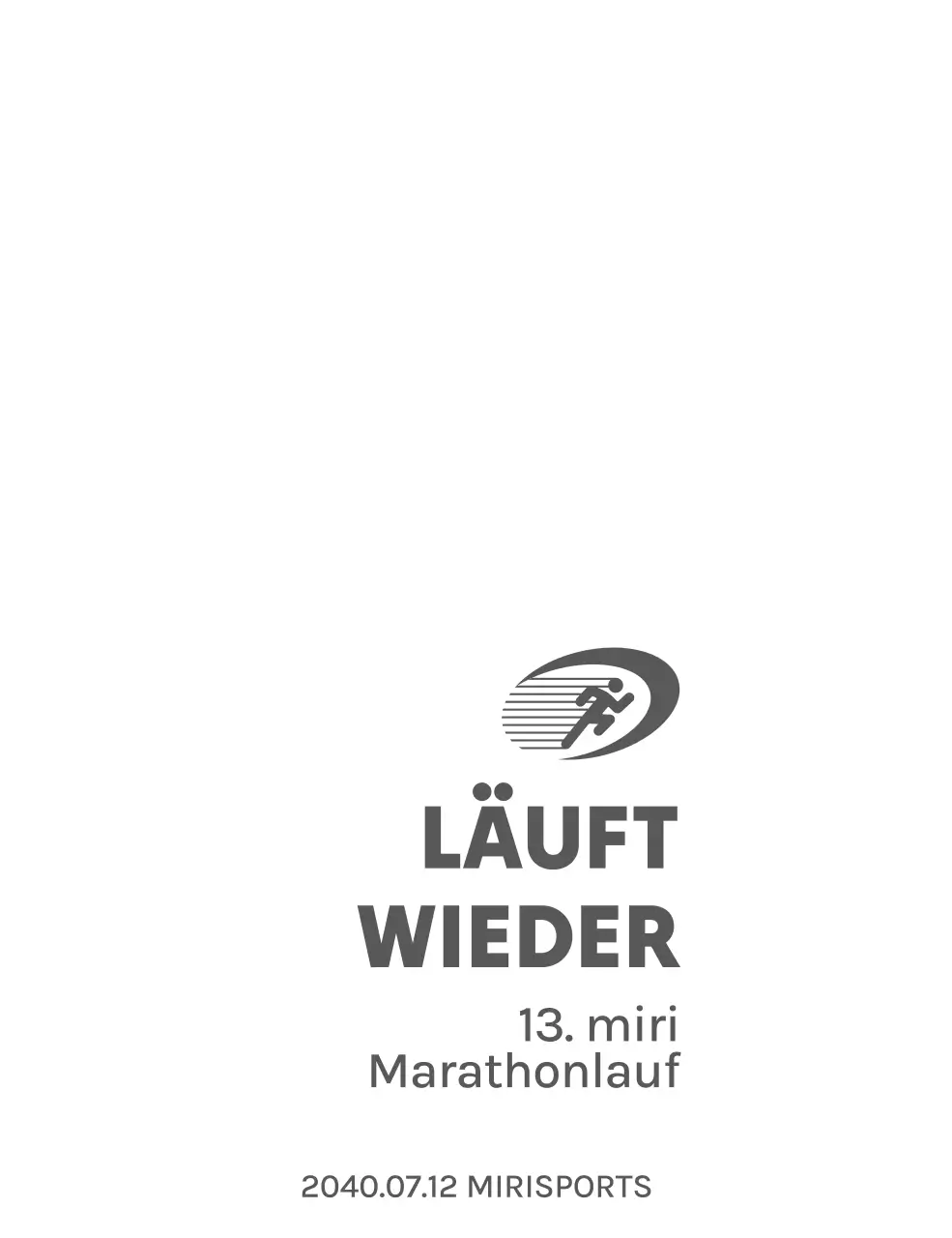 Running Crew, eine dynamische Laufikone im Gothic-Stil