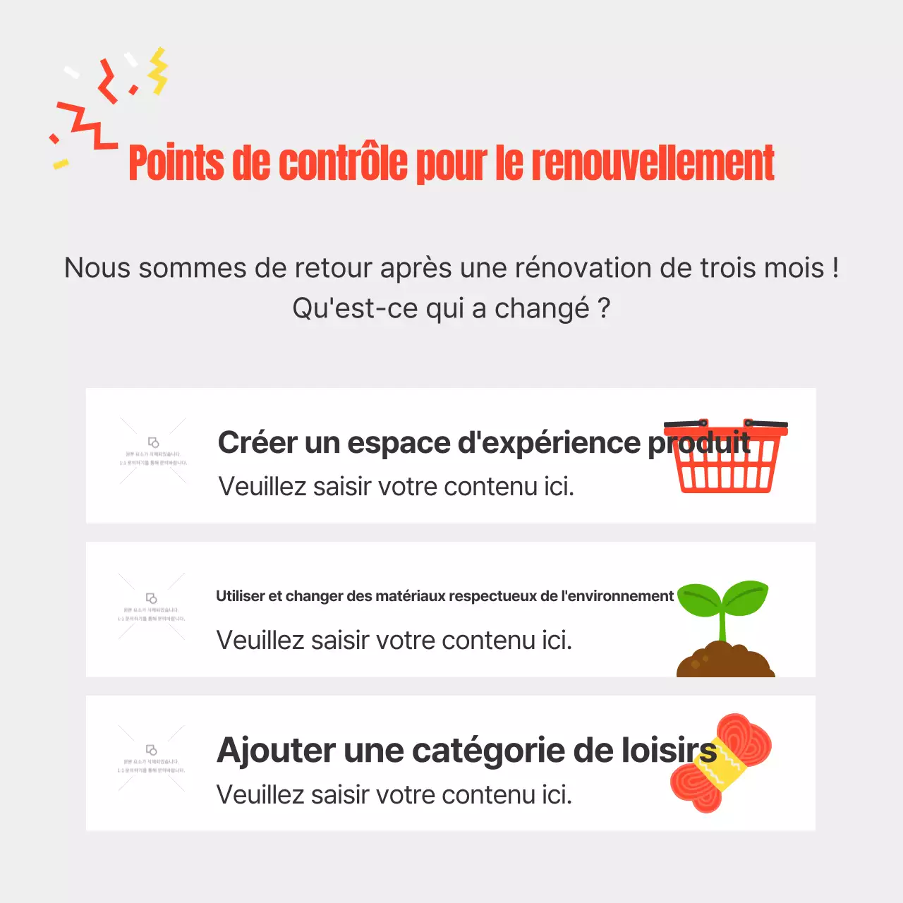 Annonce d'un événement sur fond jaune pour faire passer le message