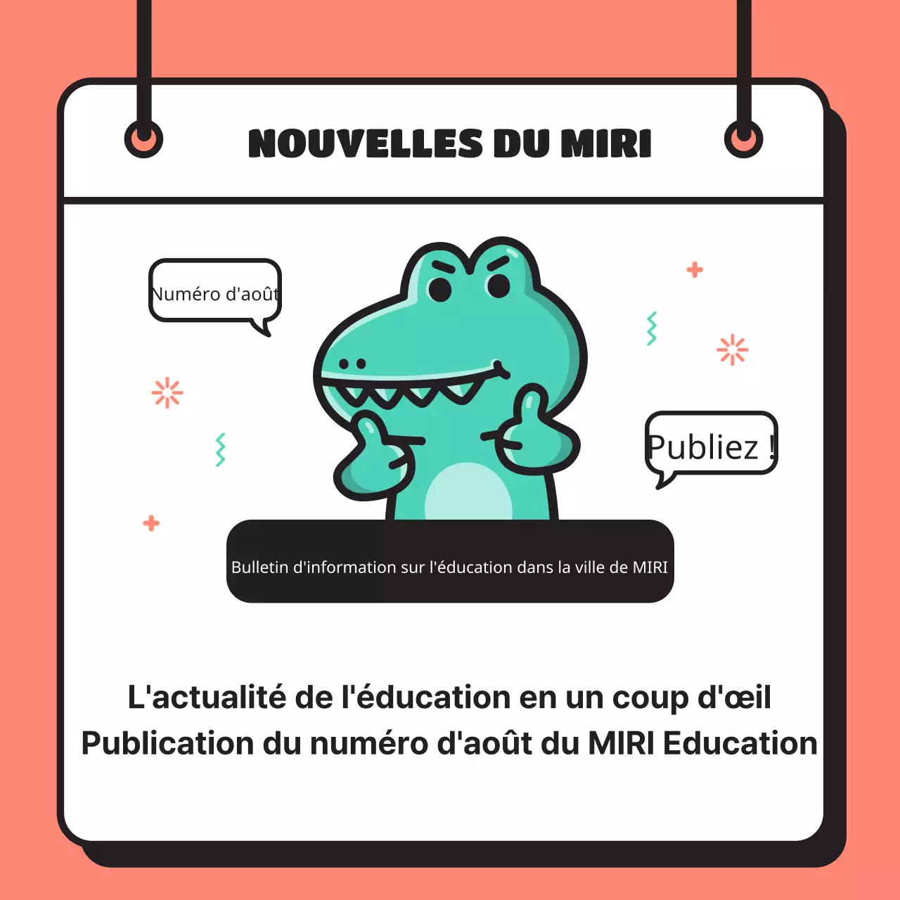 Annonces de la lettre d'information sur la formation en rose et blanc kitsch