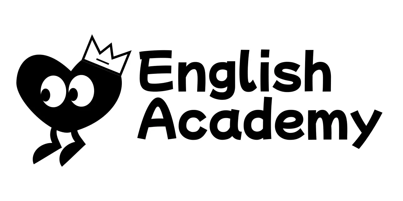 A cute concept English academy with heart characters
