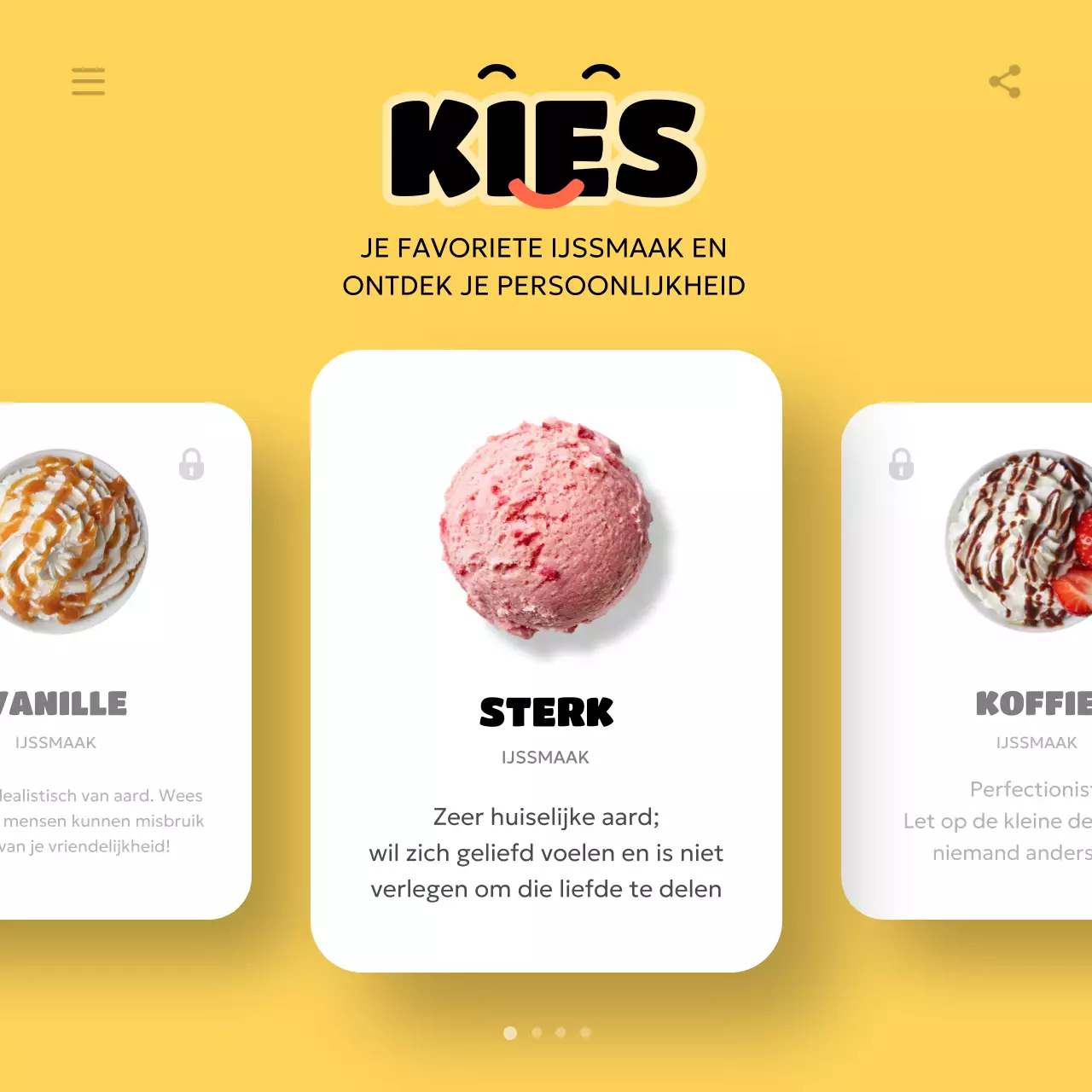 Moderne ijs persoonlijkheidstypes in geel en zwart @yellowandblack