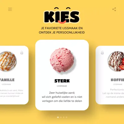 Moderne ijs persoonlijkheidstypes in geel en zwart @yellowandblack