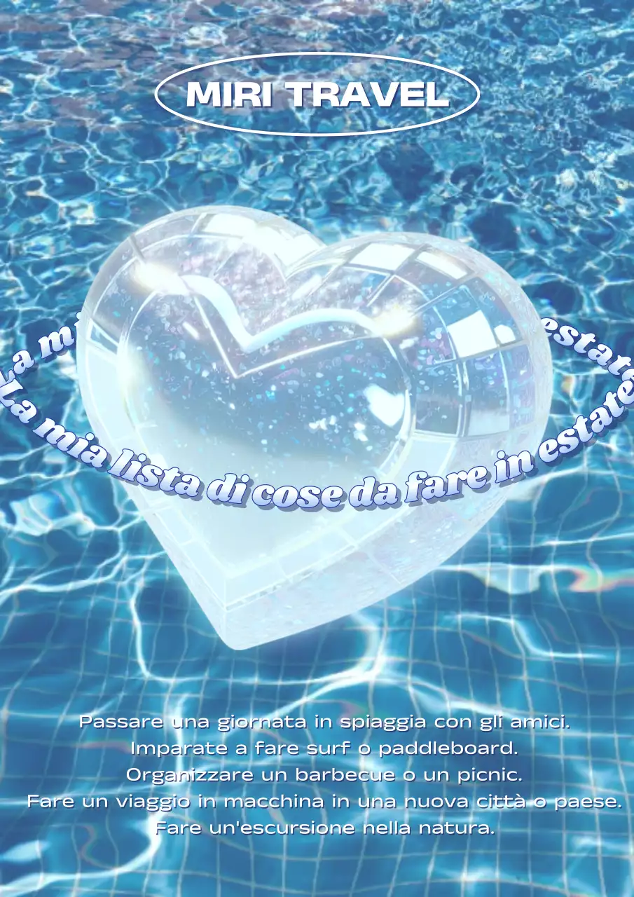 Messaggi kitsch per le vacanze estive in blu