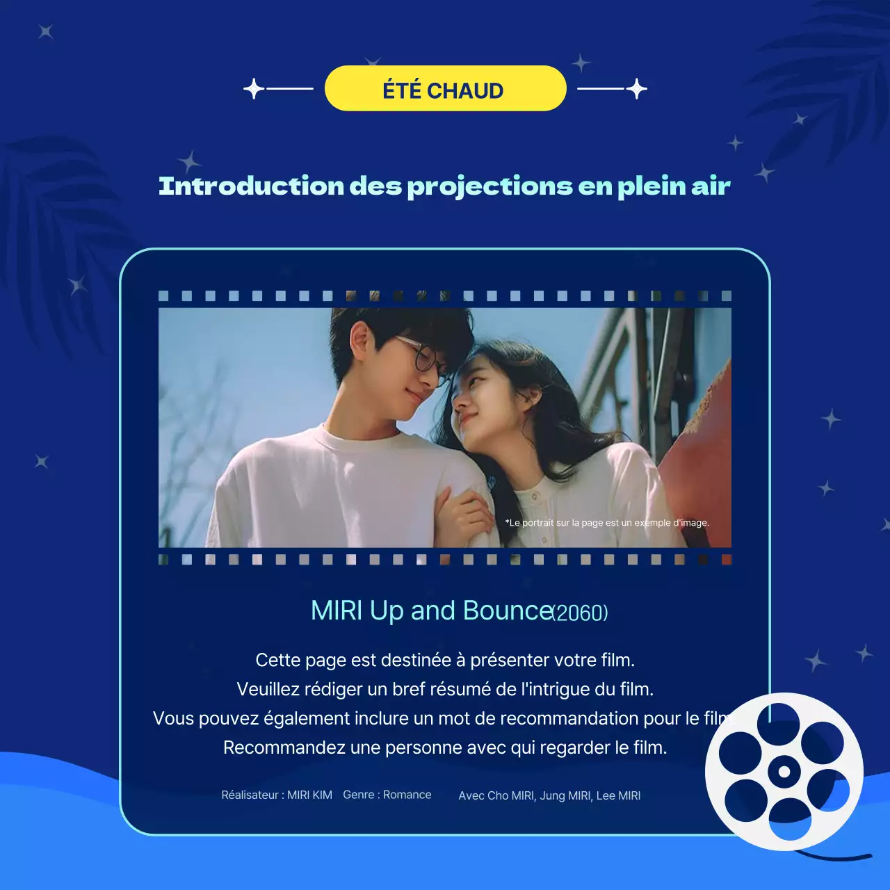 Promouvoir les fêtes de fin d'année avec des touches de bleu marine et de jaune