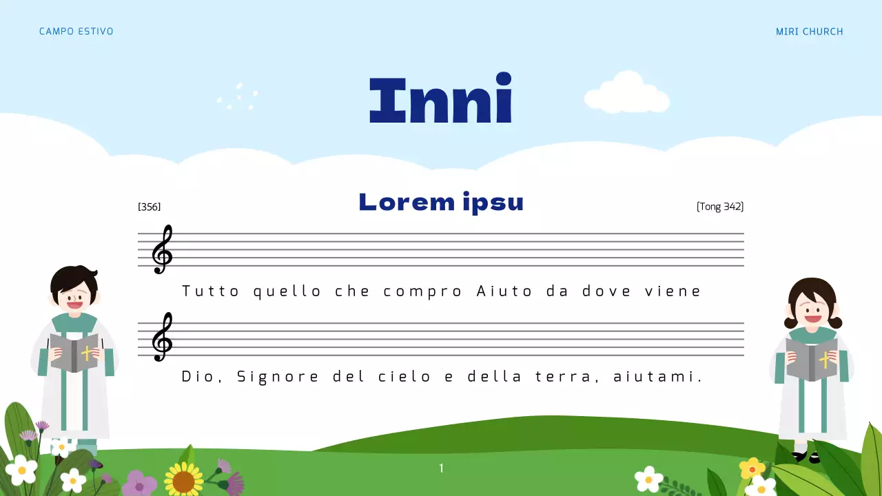 Risorse per la scuola biblica estiva in azzurro e verde