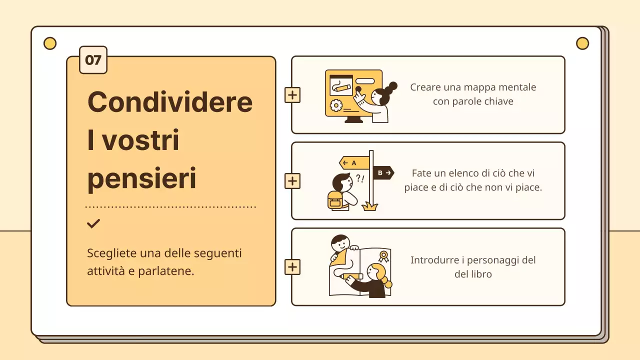 Risorse per le abilità di lettura per gli studenti in giallo e bianco