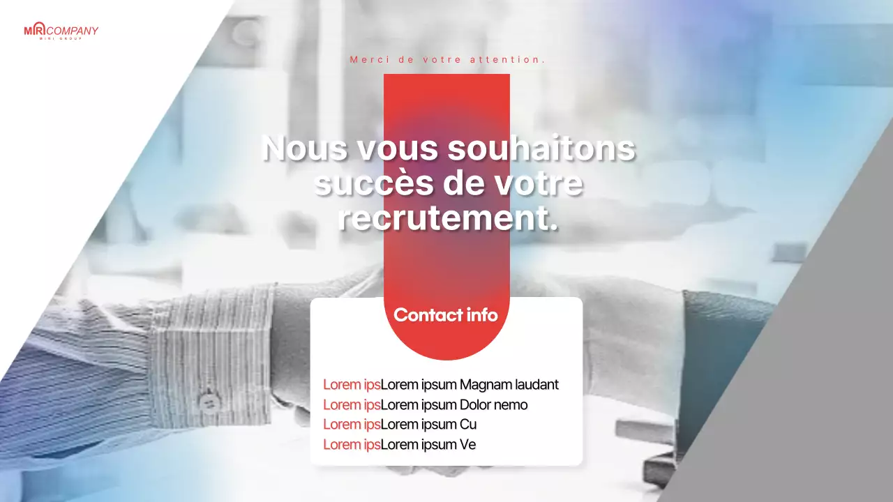 Proposition de chasseur de têtes surlignée en bleu clair et rouge