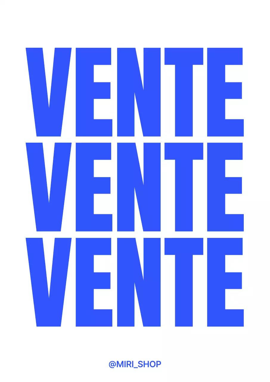 Une affiche tridimensionnelle pour une vente aux couleurs froides