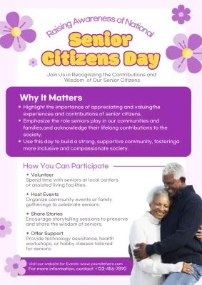 Purple Modern Senior Event Promotion Poster