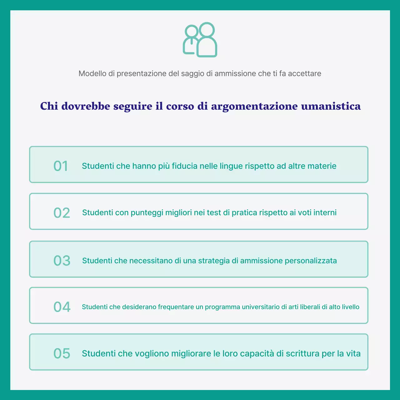 Saggio d'ingresso semplice verde e blu navy promozione scolastica