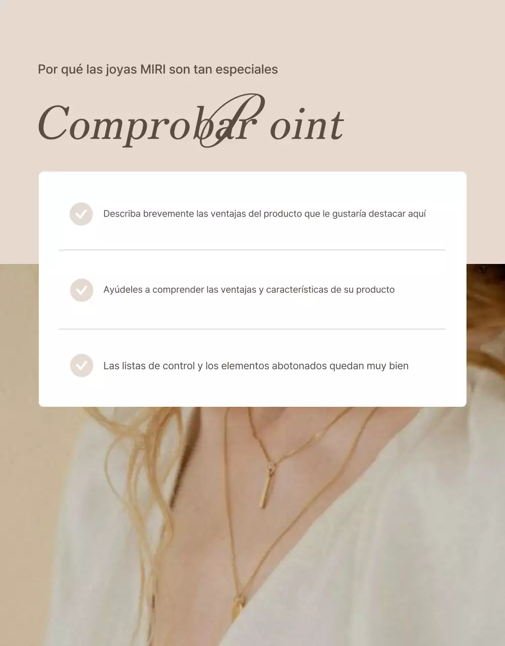 Promover la bisutería de tendencia en marrones y beiges