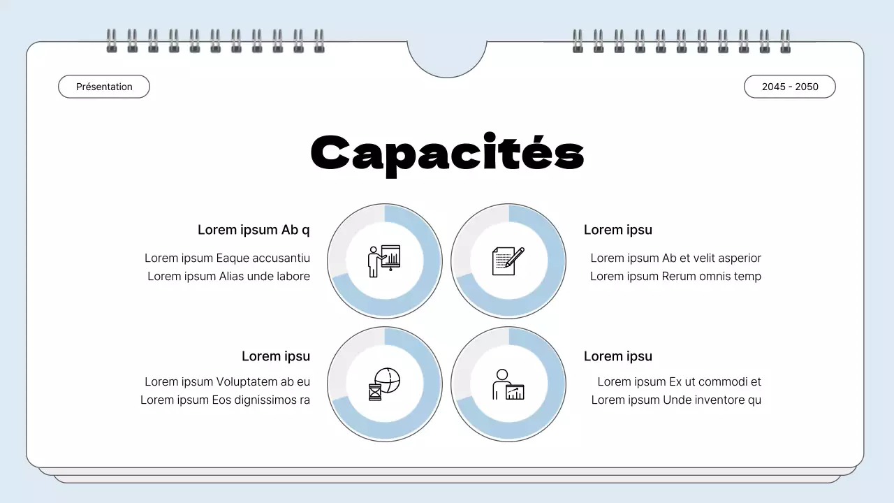 Portefeuille à cadre simple en bleu clair