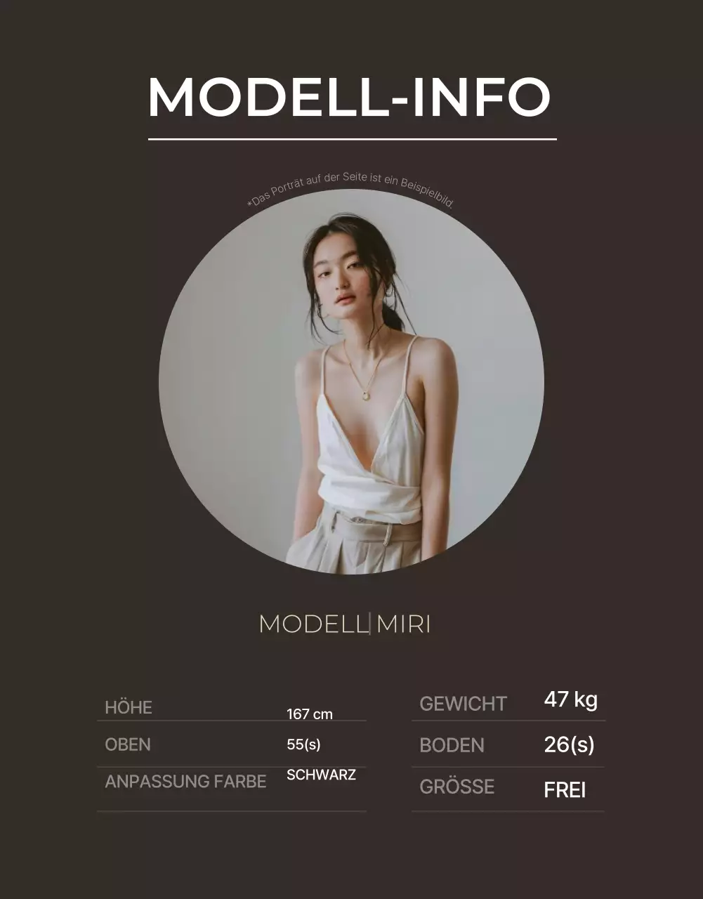 Einfache Modeanzeige in Beige