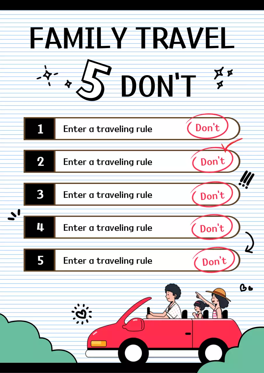 Red Simple Travel Guide Poster