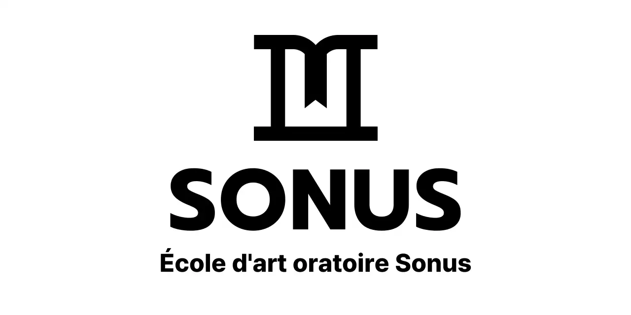 Conception d'une école de rhétorique avec une icône représentant un podium