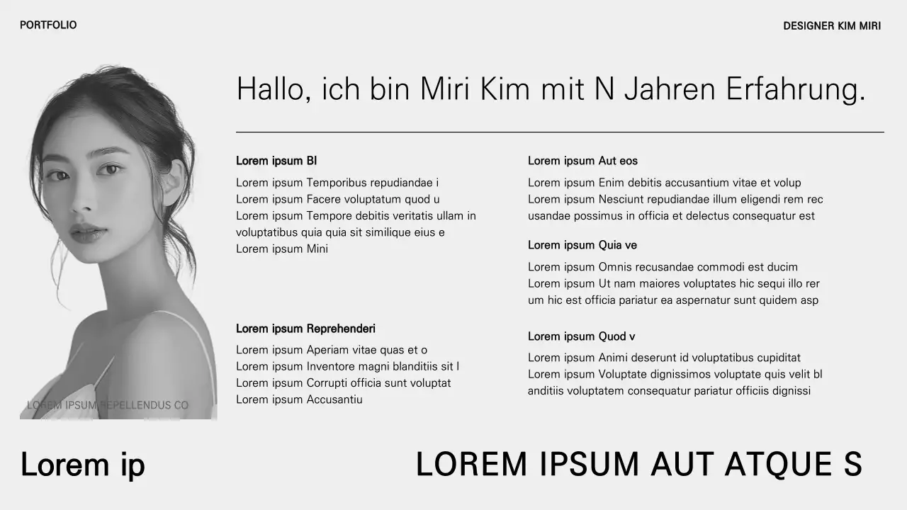 Eine einfache schwarz-weiße Karrieremappe