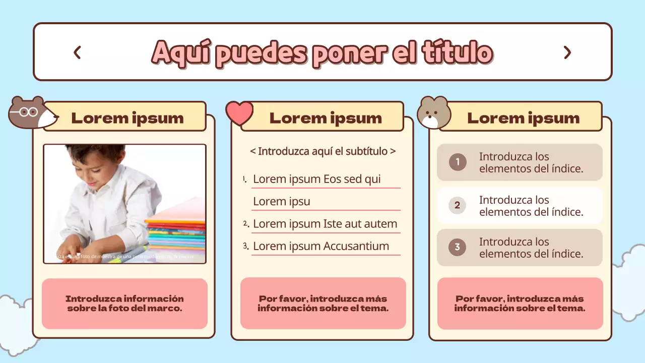 Bonito material didáctico de iniciación en azul claro y rosa