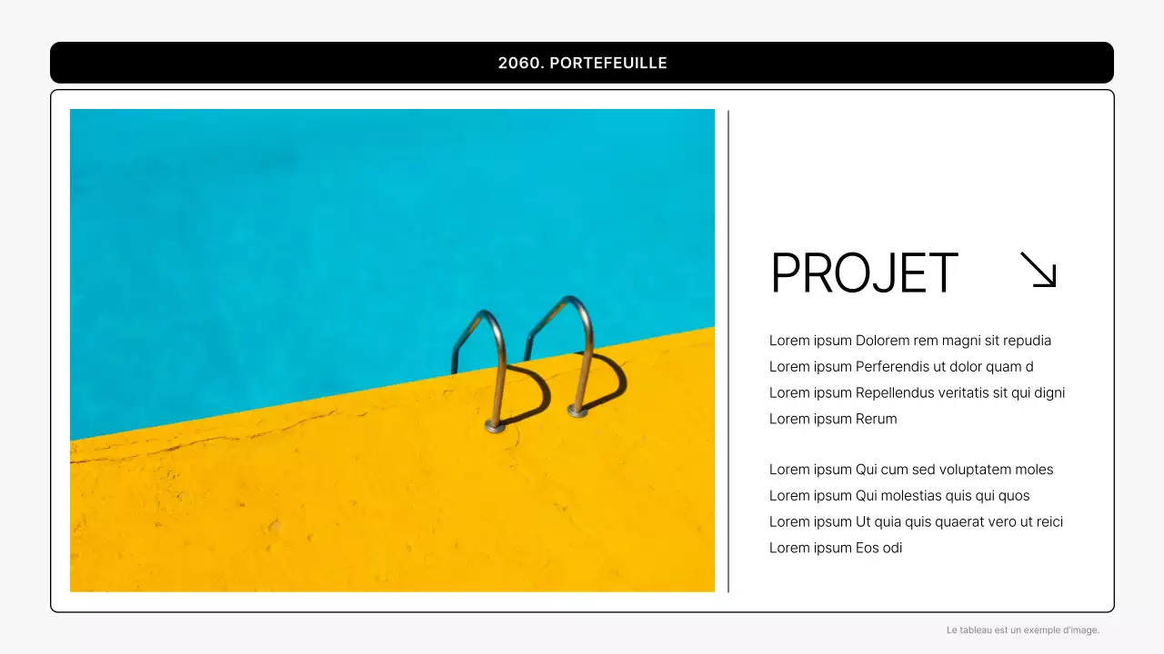 Portefeuille imprimable simple en gris et vert lime